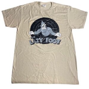 JERZEES THE LAZY FOOT GRAPHIC TEE SIZE MEDIUM